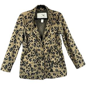 Tabitha Leopard Print Knit Utility Jacket